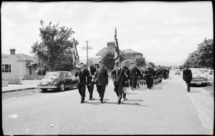 Boys Brigade Members Marching With Flags and Standards - Resource cover image