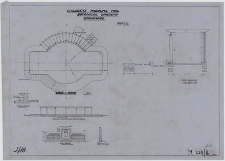 Plan of children's paddling pool at the Esplanade