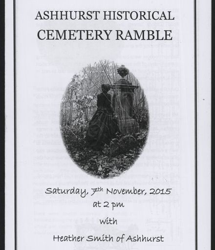 Ashhurst Historical Cemetery Ramble