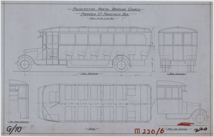 Plan of a proposed 27 passenger bus