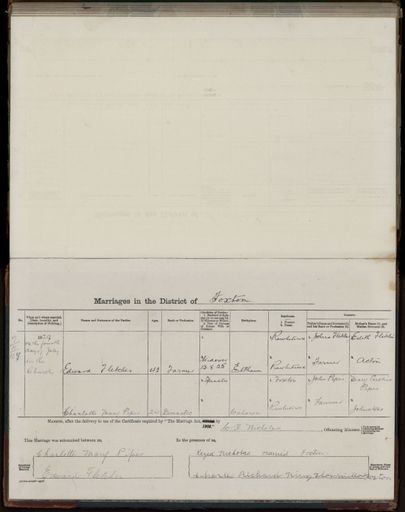 Marriage register 1909- 1927