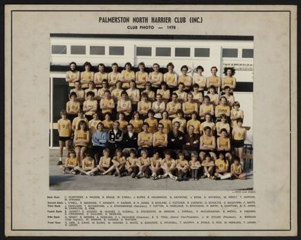 Palmerston North Harrier Club (Inc.) Club Photo - 1978