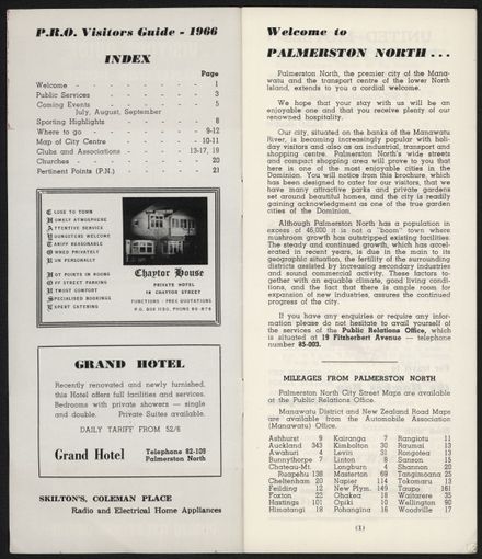 Visitors Guide Palmerston North: July-September 1966 - 3