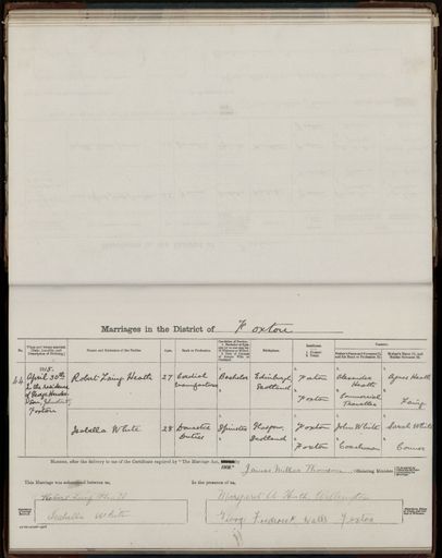 Marriage register 1909- 1927