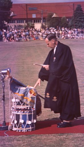 The Queen Mother presents the Squadron Standard to the RNZAF No. 75 Squadron