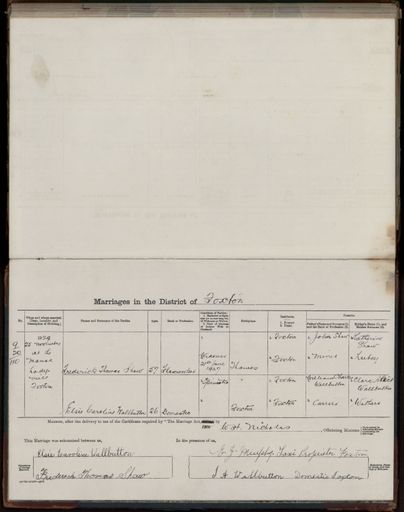 Marriage register 1909- 1927