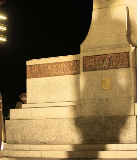 ANZAC Day 2015 - Soldier in front of Cenotaph