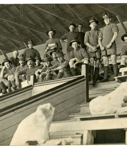 Recruits sitting in the Grandstand