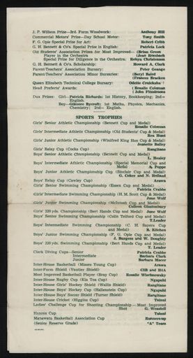 Queen Elizabeth College Prize Giving Ceremony Booklet 3