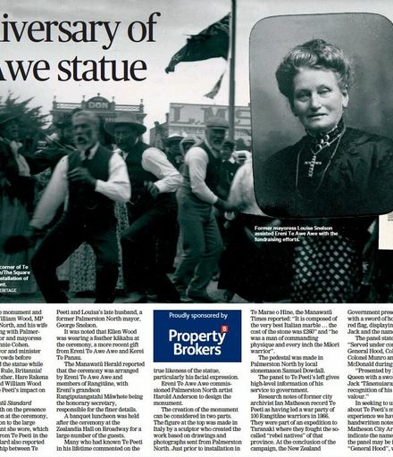Back Issues: 116th anniversary of Te Awe Awe statue