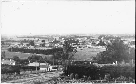 View of Feilding from the hill