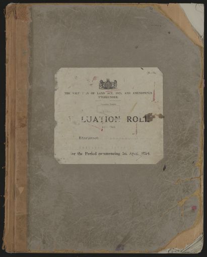 Valuation Roll, Mangaone Riding - Resource cover image