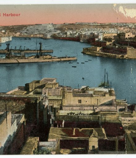 "Malta - Grand Harbour" - postcard from Joe Marshall