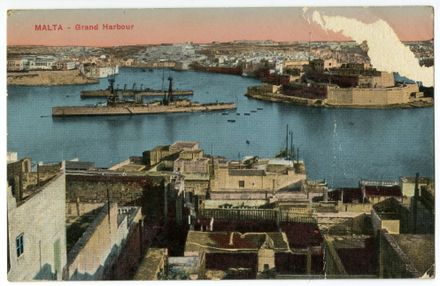 "Malta - Grand Harbour" - postcard from Joe Marshall