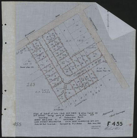 Survey Plans (subdivisions) 1938 - 1951