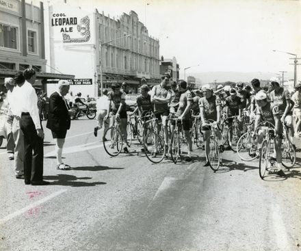 Start Line of Palmerston North-Wellington Segment of Dulux Six-Day Cycle Race, ~1968