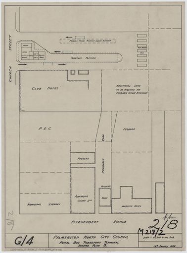 Plan of rural bus transport terminal