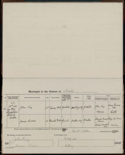 Marriage register 1909- 1927