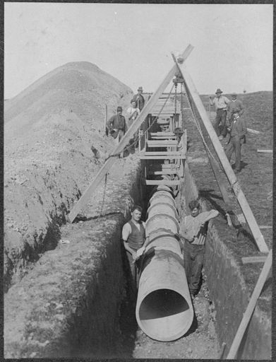 Laying of 36" Sewer pipe