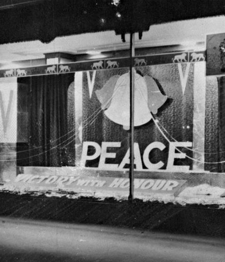 Peace window display, C M Ross and Co.