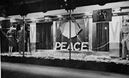 Peace window display, C M Ross and Co.