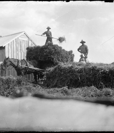 Workers - hay and cart