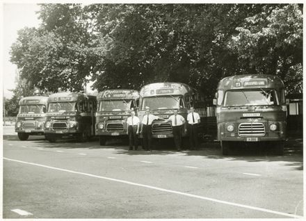 Five Morris 702 Buses