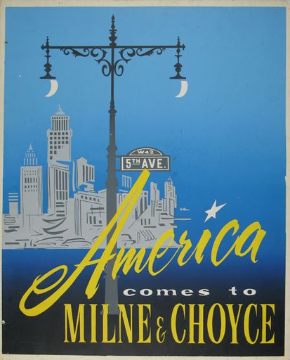 Milne and Choyce advertising poster