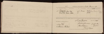 Marriage register 1870 - 1880