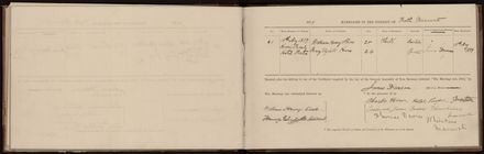 Marriage register 1870 - 1880