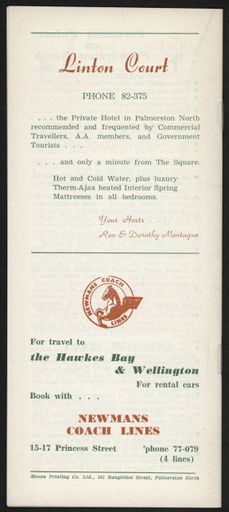 Visitors Guide Palmerston North and Feilding: September-November 1961 - 13
