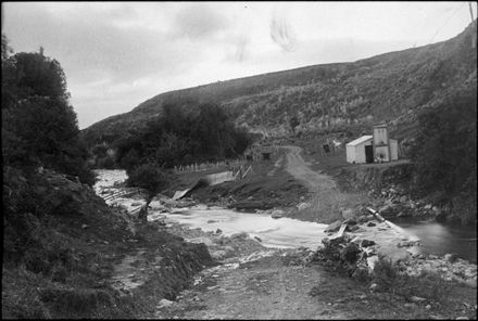Ford through Tiritea Stream, Tararua Ranges.