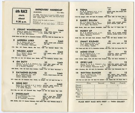 Manawatū Trotting Club programme - 13
