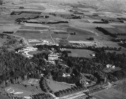 Aerial photograph of Massey Agricultural College