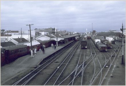 Colour Photograph of the Palmerston North Railway Station and Yard, Main Street West