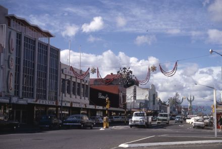 Christmas lights on Broadway Avenue