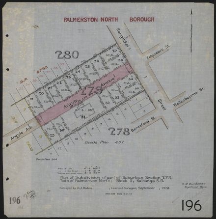 Survey Plans (subdivisions) 1902 - 1939