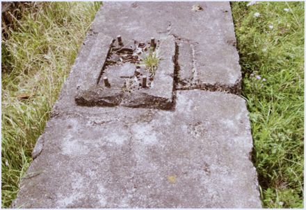 Concrete foundations at Liggins flax mill, Tokomaru