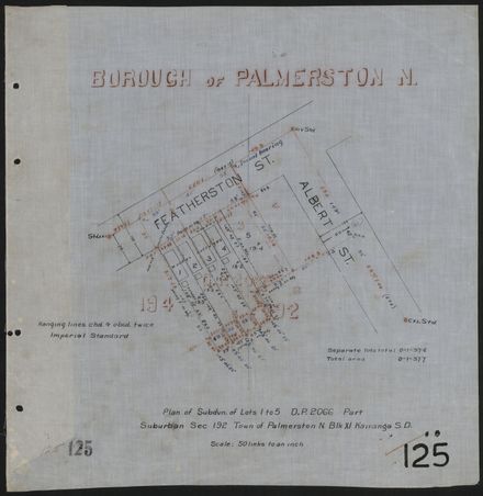 Survey Plans (subdivisions) 1902 - 1939