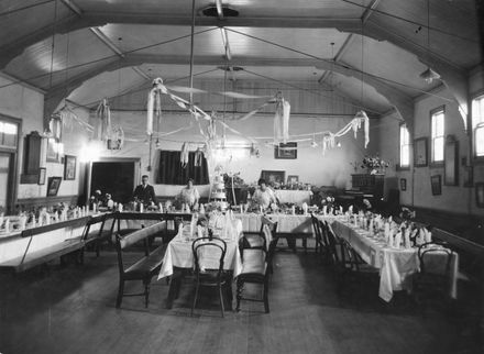 Manchester Unity Oddfellows Lodge Hall set for a Wedding Breakfast