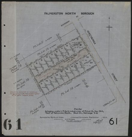 Survey Plans (subdivisions) 1902 - 1939