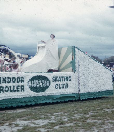 Indoor Roller Skating Club float in Floral Festival parade