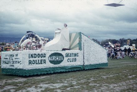 Indoor Roller Skating Club float in Floral Festival parade