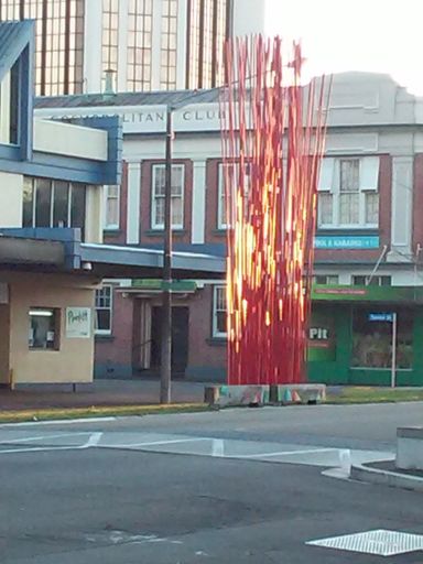 "The Reeds" Sculpture in Cuba Street