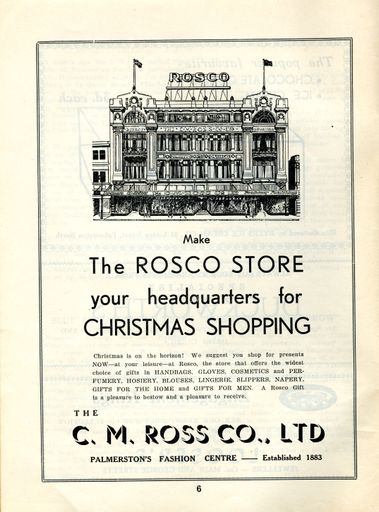 C M Ross Co. Ltd advertisement for Christmas shopping