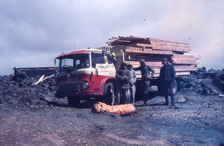 Scouts building Ruapehu Lodge and Snow School