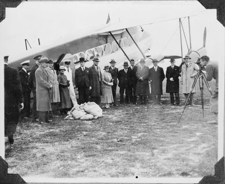 Inauguration of the first Air Mail service from Palmerston North