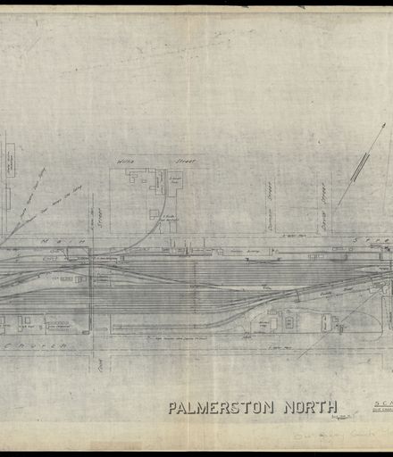 Plan of Railway yards layout, Palmerston North