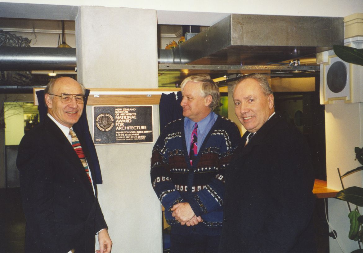 ‘National Award for Architecture’ plaque, Palmerston North City Library