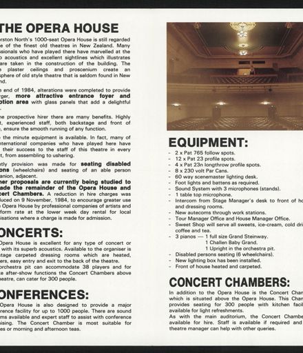 Palmerston North Opera House Brochure2
